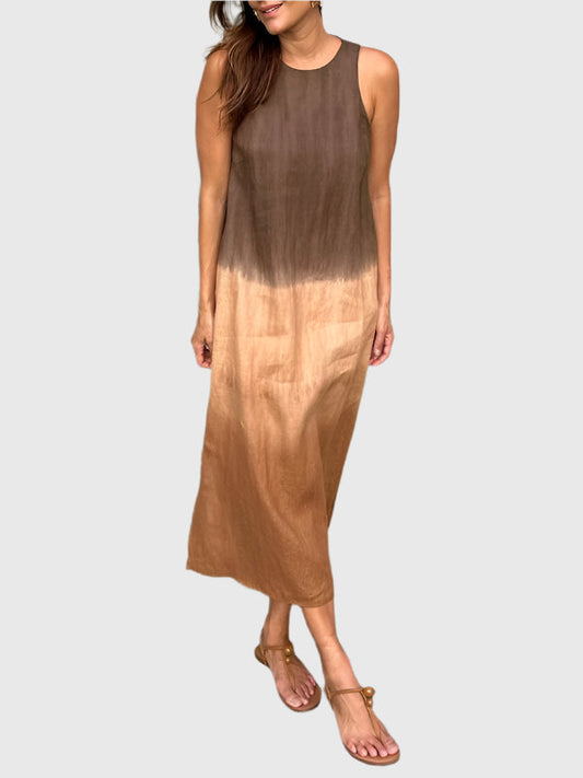 Damen Kleid | Ärmellos Farbverlauf Midi
