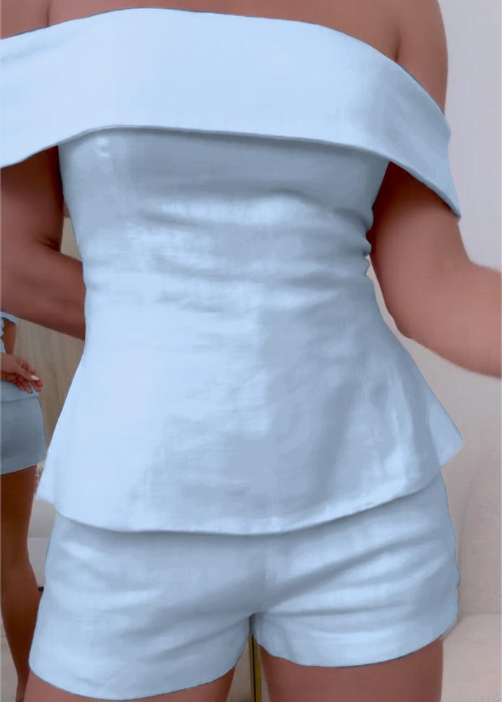 Damen-Zweiteiler | Schulterfreies Top und Shorts