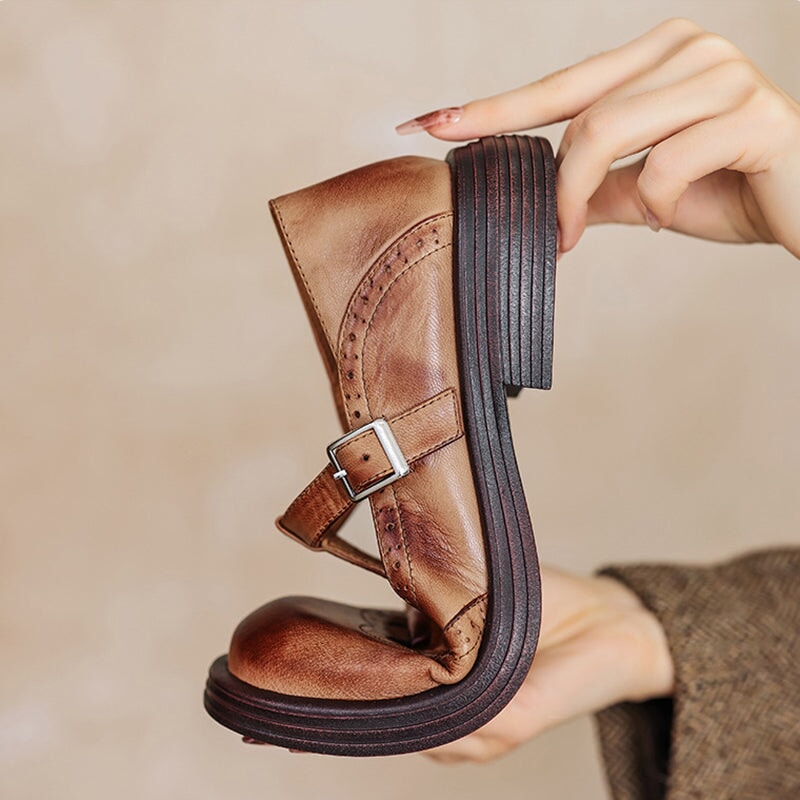Damen Mary-Jane Schuhe | Riemen Klassische Form