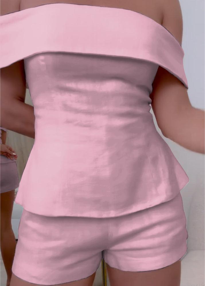 Damen-Zweiteiler | Schulterfreies Top und Shorts