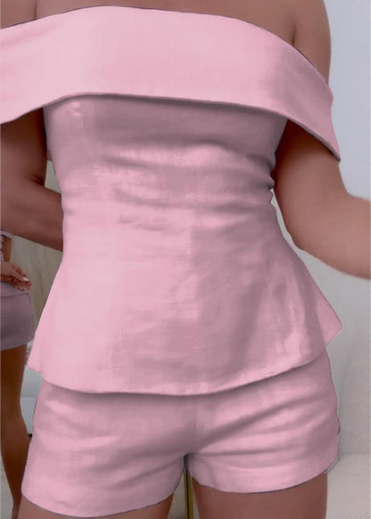 Damen-Zweiteiler | Schulterfreies Top und Shorts