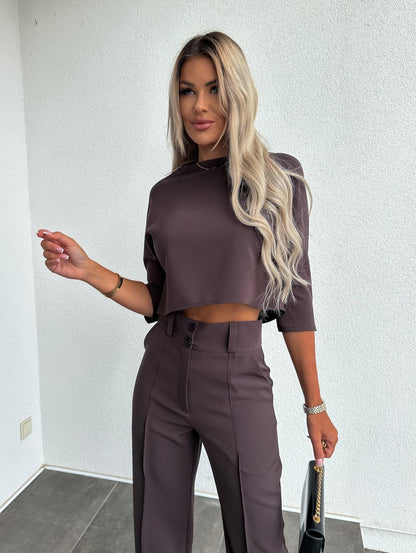 Damen Zweiteiler | Cropped Oberteil und Hose