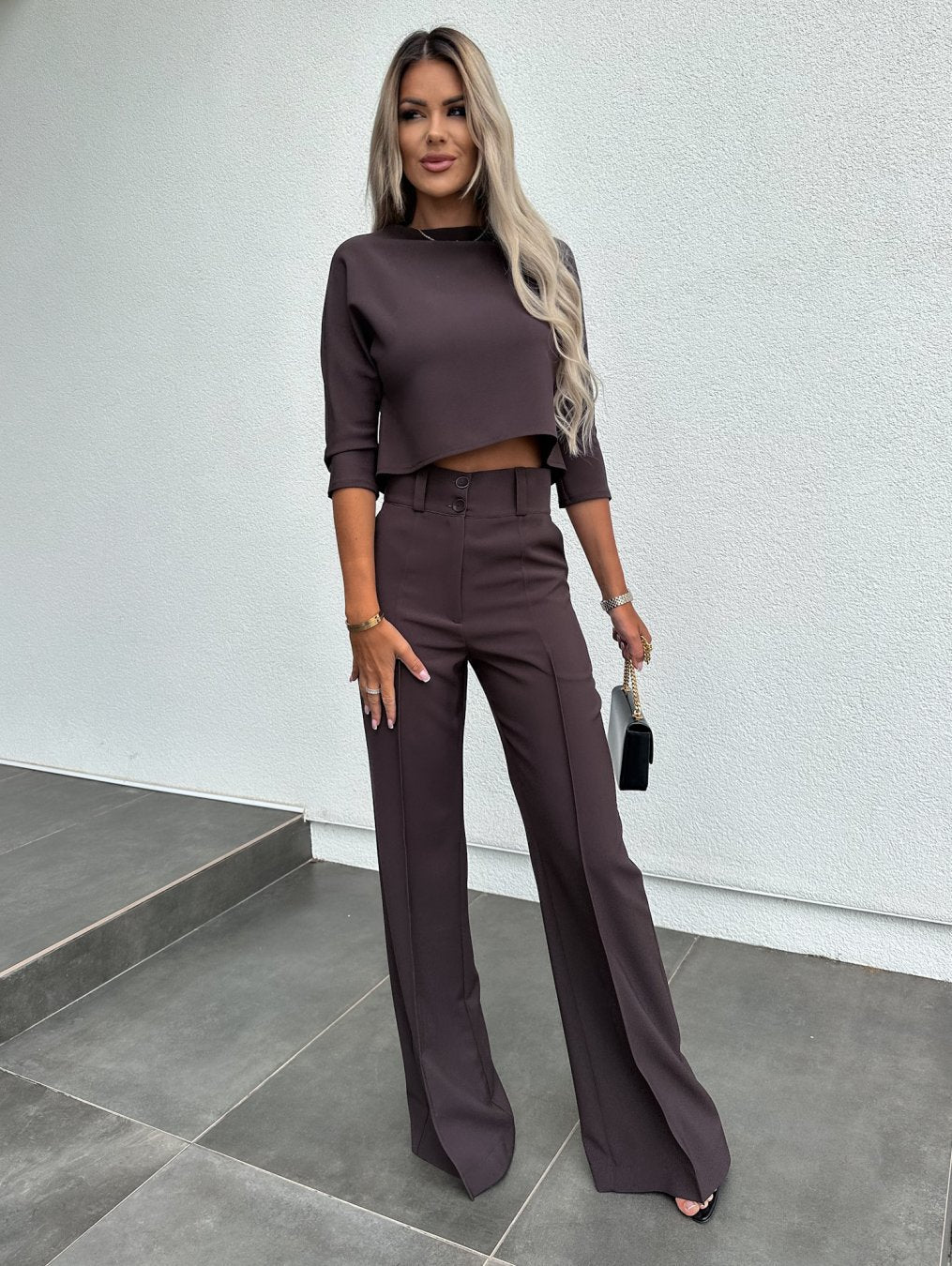 Damen Zweiteiler | Cropped Oberteil und Hose