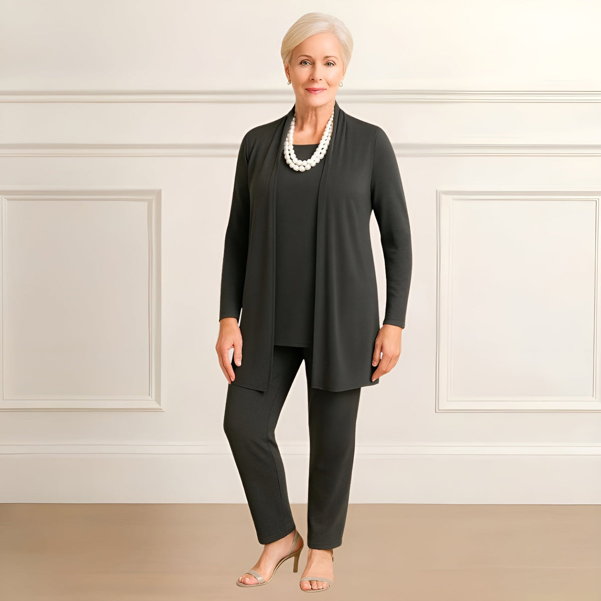 Damen Dreiteiler | Cardigan, Top und Hose