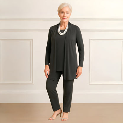 Damen Dreiteiler | Cardigan, Top und Hose