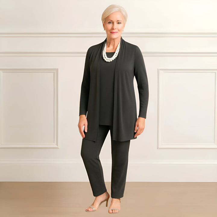 Damen Dreiteiler | Cardigan, Top und Hose