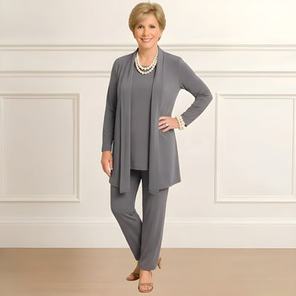 Damen Dreiteiler | Cardigan, Top und Hose