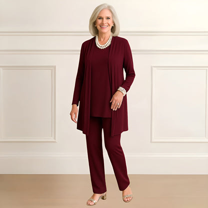 Damen Dreiteiler | Cardigan, Top und Hose