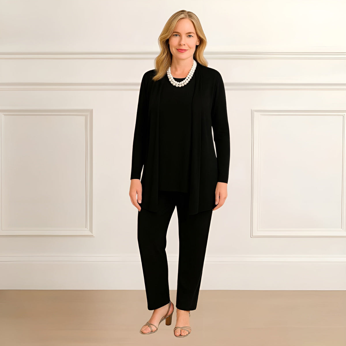 Damen Dreiteiler | Cardigan, Top und Hose