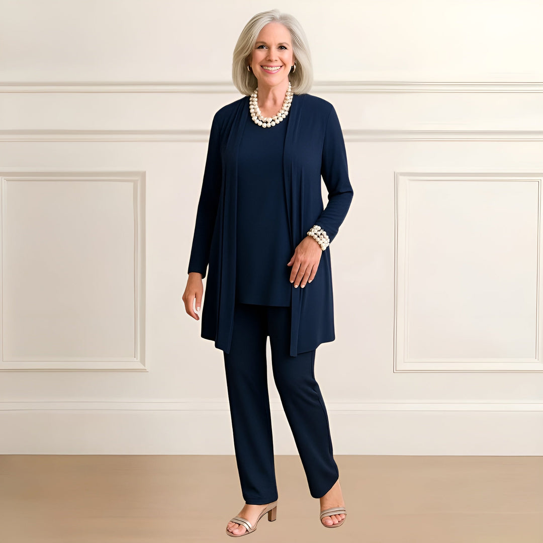Damen Dreiteiler | Cardigan, Top und Hose