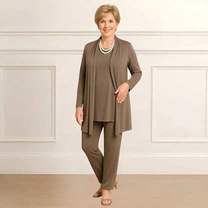 Damen Dreiteiler | Cardigan, Top und Hose