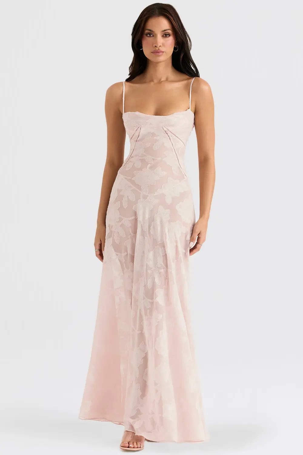 Damen Kleid | Spaghettiträger Florales Maxi