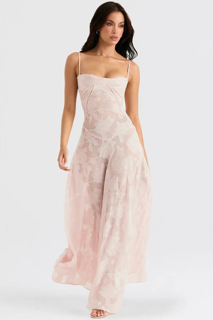 Damen Kleid | Spaghettiträger Florales Maxi
