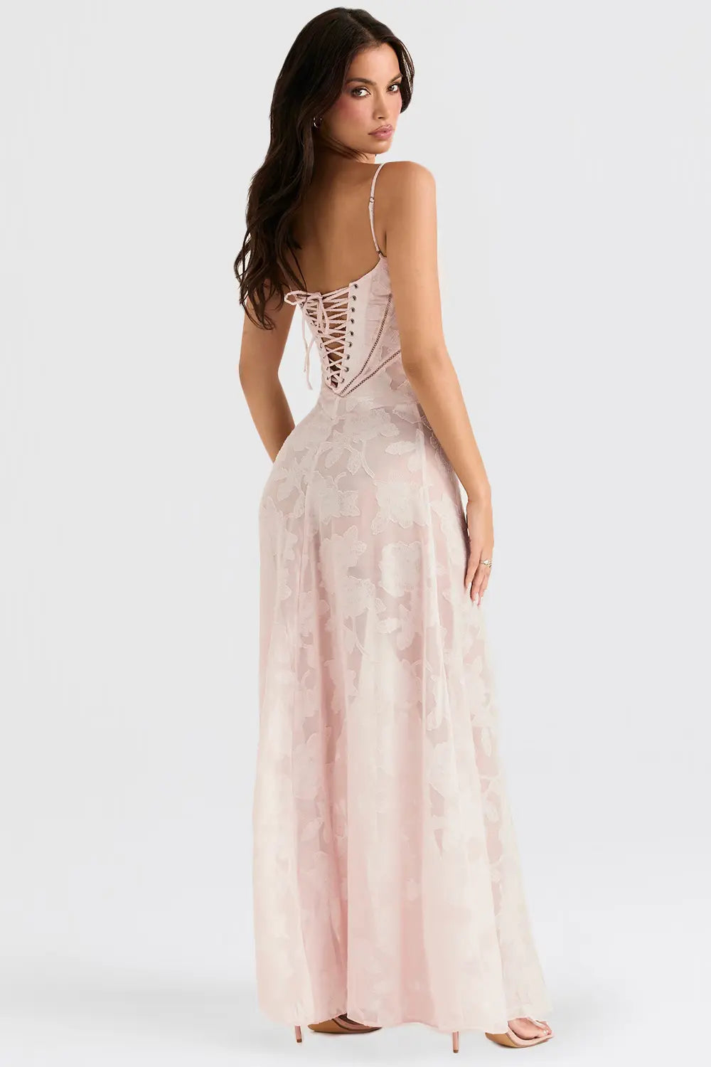 Damen Kleid | Spaghettiträger Florales Maxi