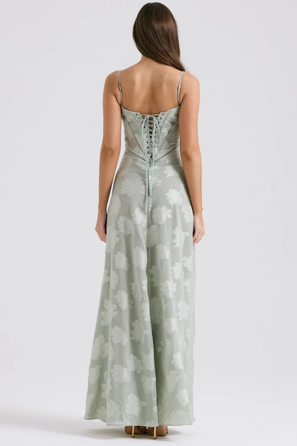 Damen Kleid | Spaghettiträger Florales Maxi