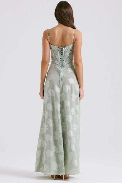 Damen Kleid | Spaghettiträger Florales Maxi