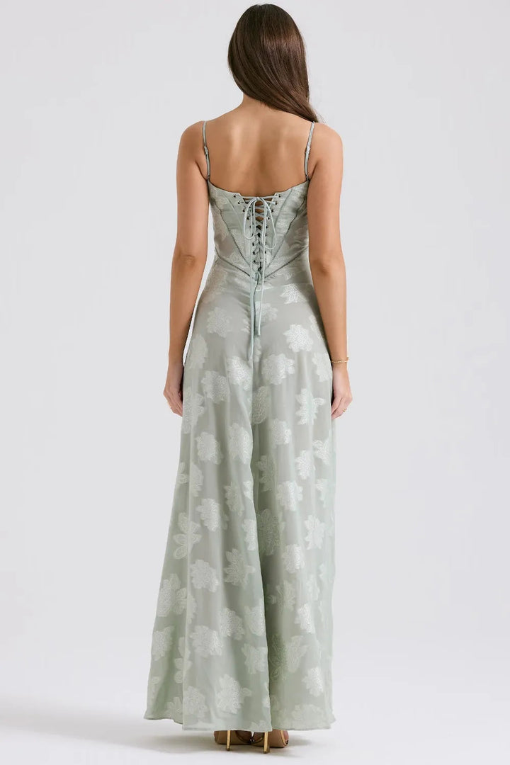 Damen Kleid | Spaghettiträger Florales Maxi