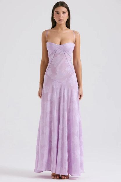 Damen Kleid | Spaghettiträger Florales Maxi