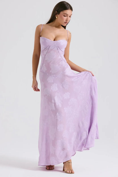 Damen Kleid | Spaghettiträger Florales Maxi