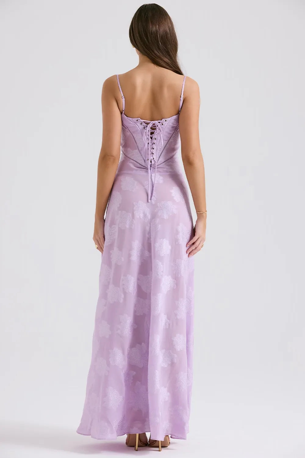 Damen Kleid | Spaghettiträger Florales Maxi