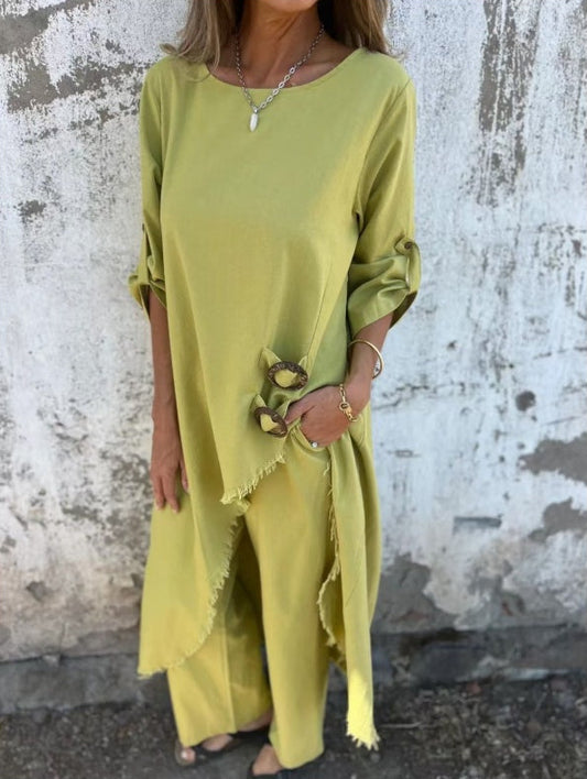 Damen Zweiteiler | Lange Bluse und Hose