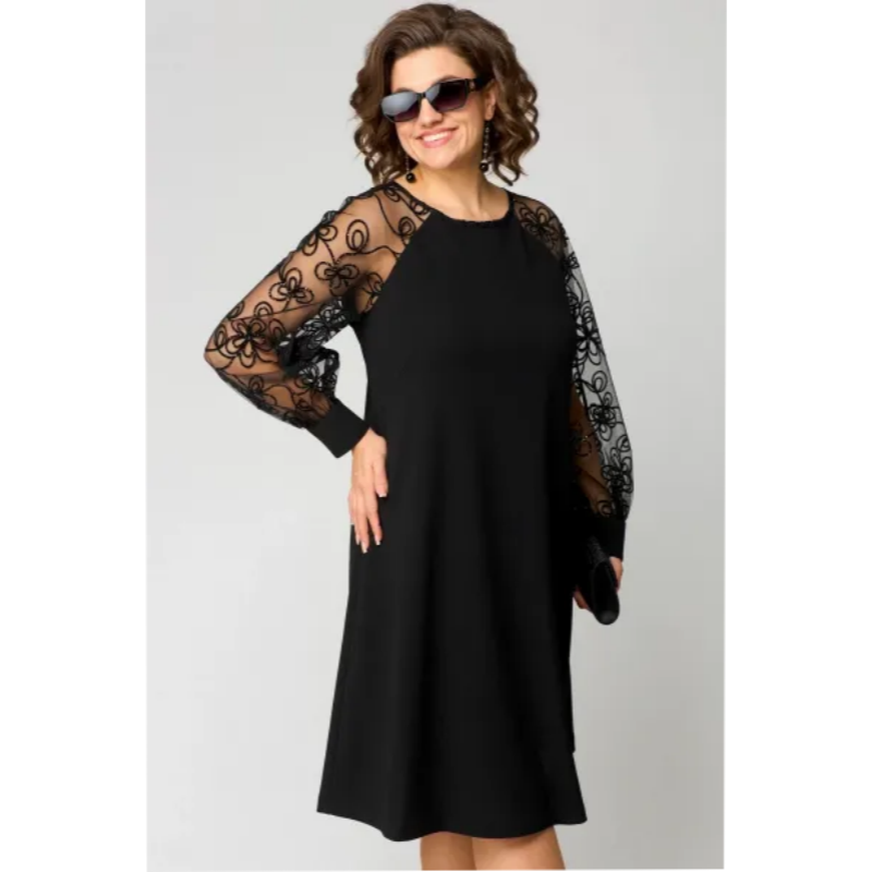 Damen Kleid | Spitze Ärmel Design