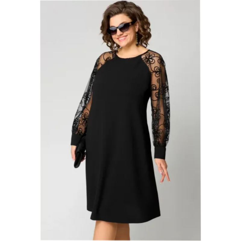 Damen Kleid | Spitze Ärmel Design
