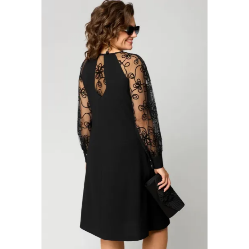 Damen Kleid | Spitze Ärmel Design