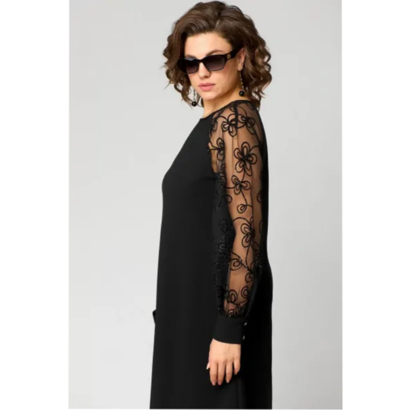 Damen Kleid | Spitze Ärmel Design