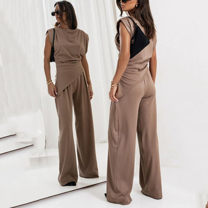 Damen-Zweiteiler | Bluse und Hose Drapiert