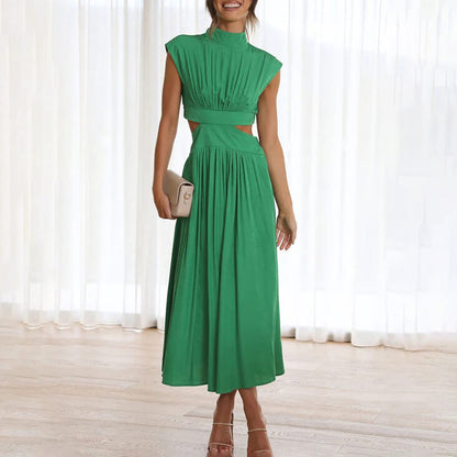 Damen Kleid | Cut Out Hoher Ausschnitt