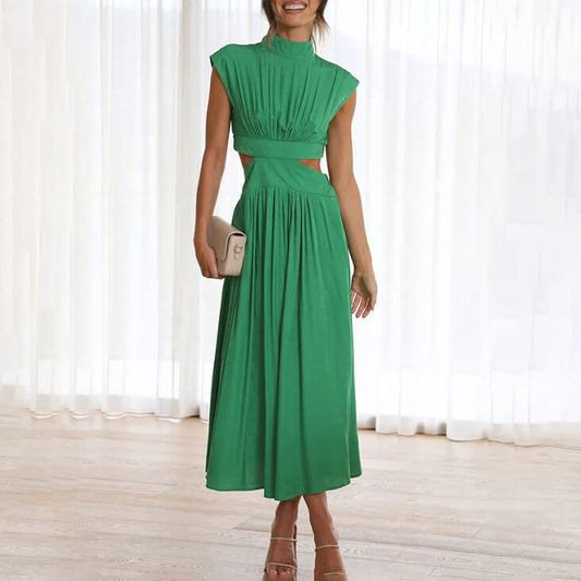 Damen Kleid | Cut Out Hoher Ausschnitt