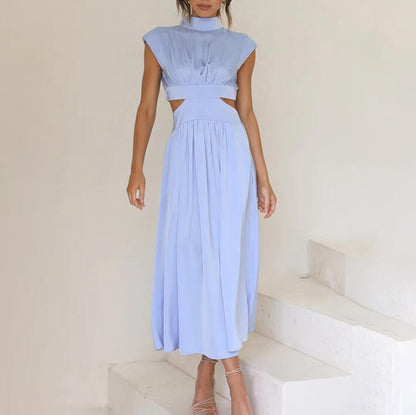 Damen Kleid | Cut Out Hoher Ausschnitt