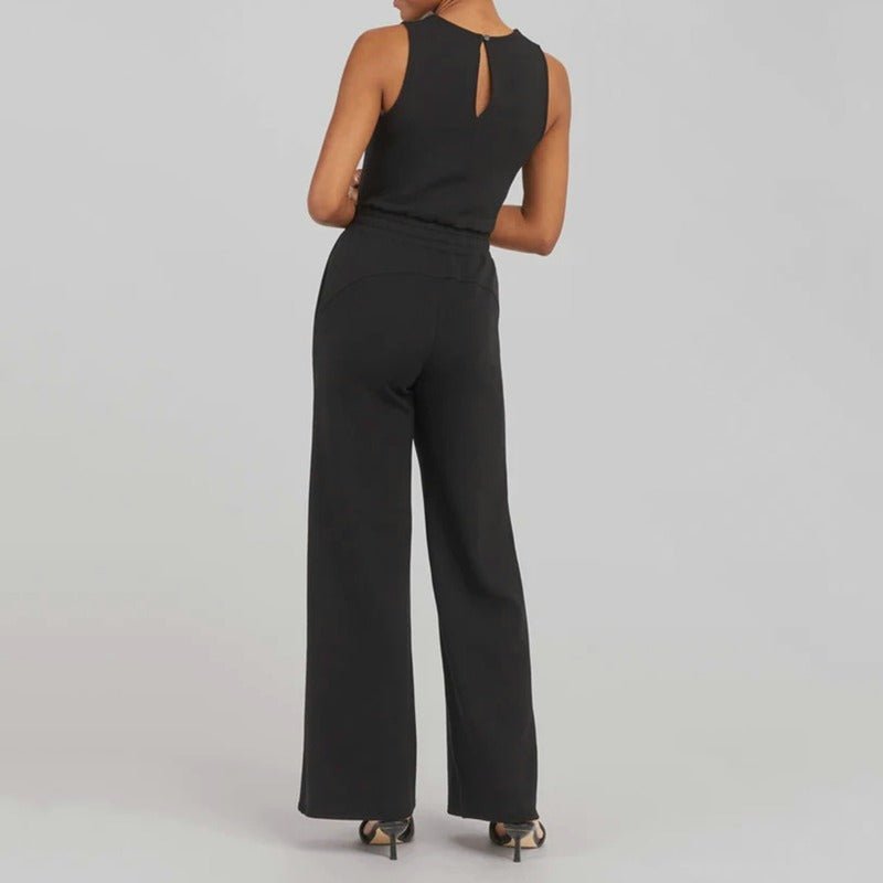 Damen Jumpsuit | Ärmellos und Kordelzugbund