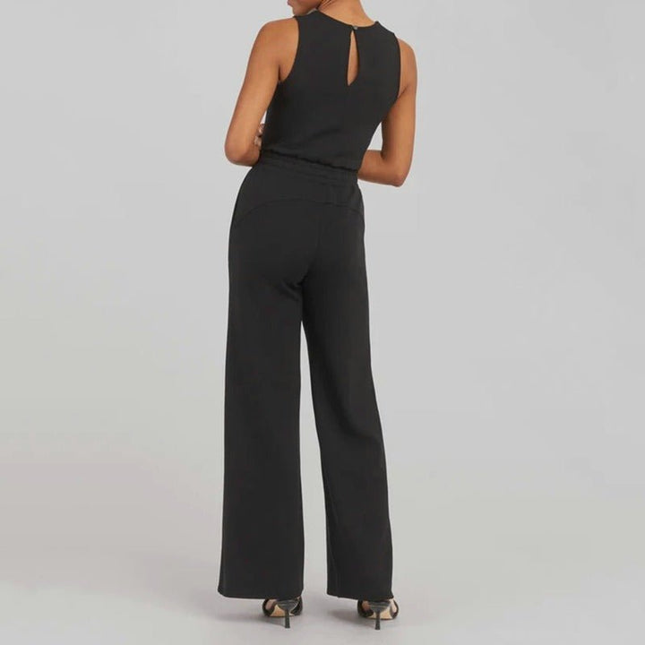 Damen Jumpsuit | Ärmellos und Kordelzugbund