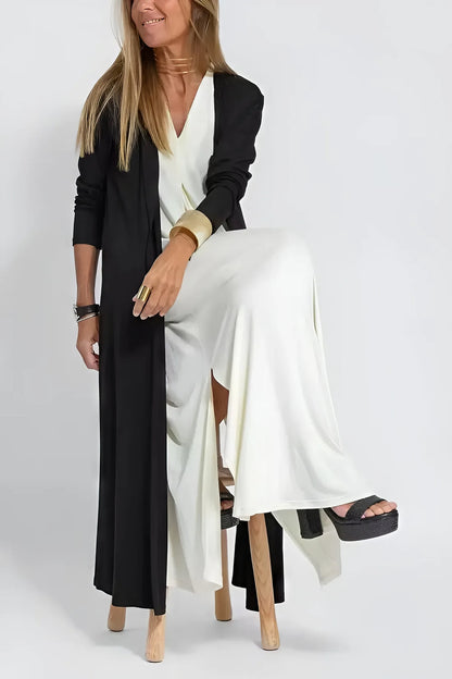 Damen Zweiteiler | Lang Kleid und Cardigan