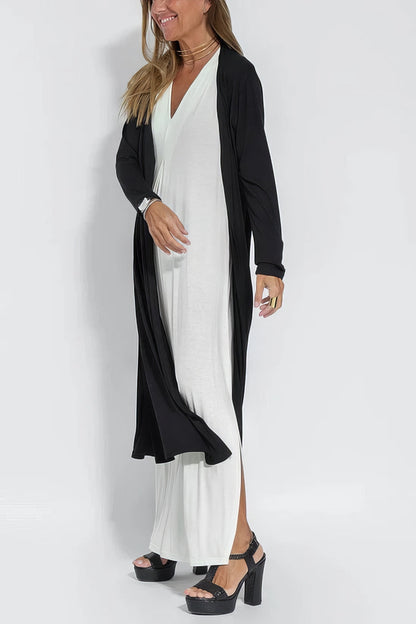 Damen Zweiteiler | Lang Kleid und Cardigan